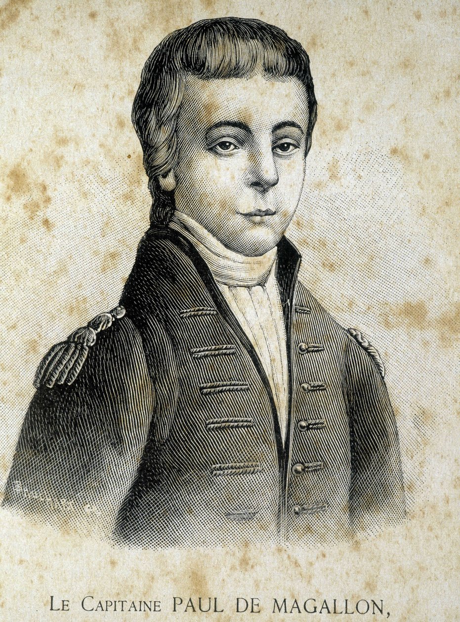 Paul de Magallon kapitány (1784-1859) portréja – a „Les Contemporains” című kötetben, 19. század végén. alkotó: Unknown artist