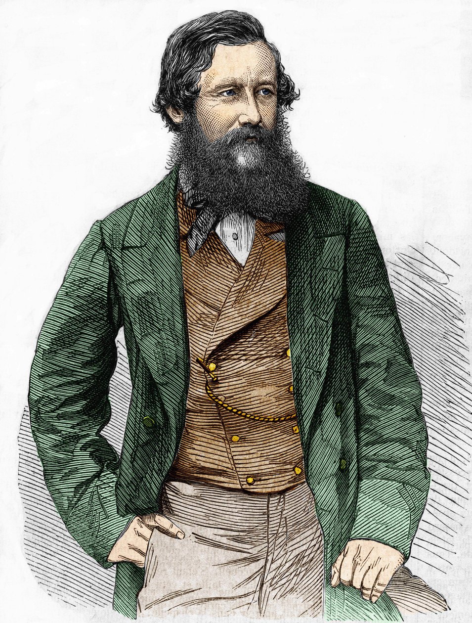 Speke kapitány, brit felfedező (1827-1864) portréja. alkotó: Unknown artist