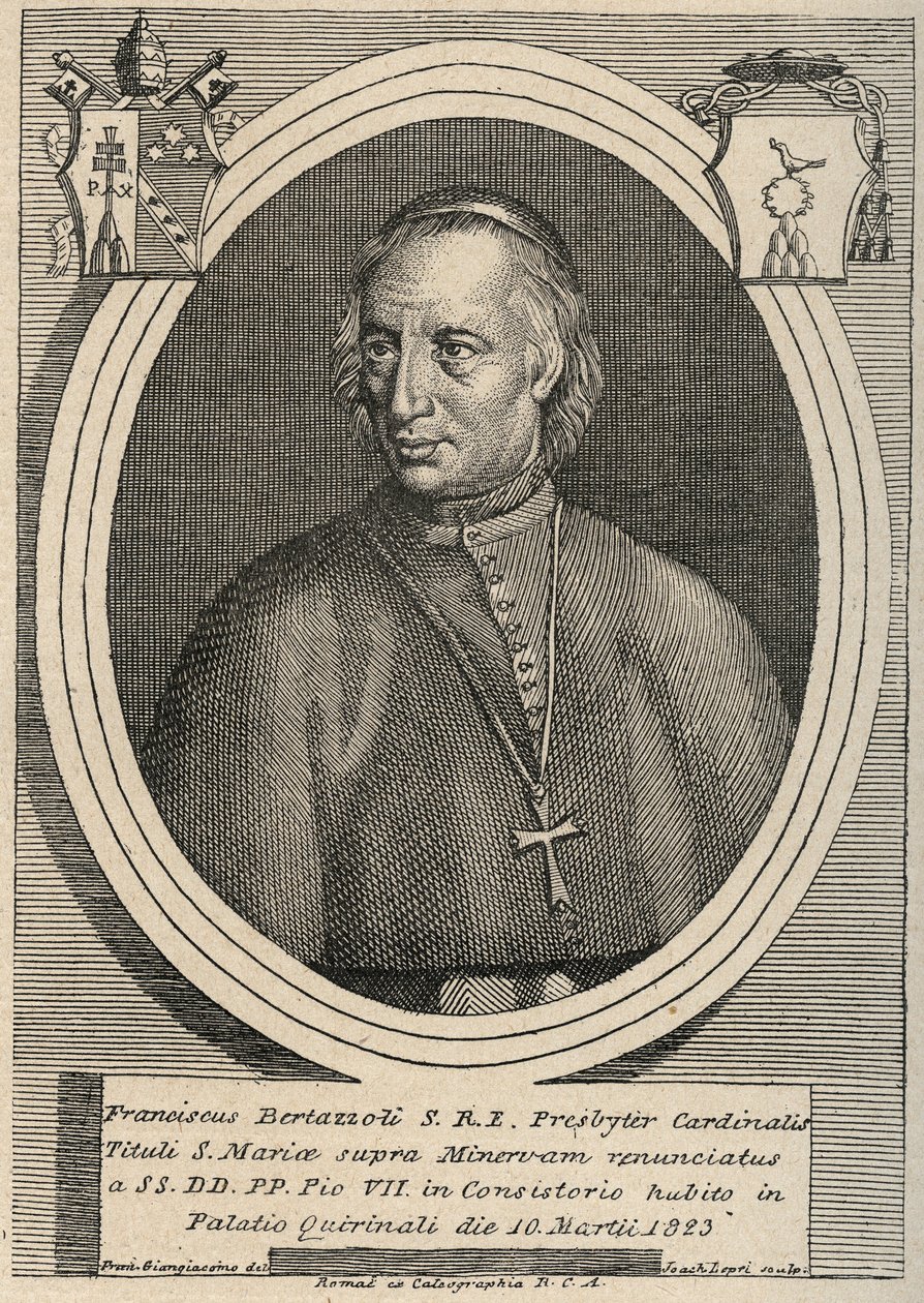 Francesco (Francois Franciscus) Bertazzoli (1754-1830) bíboros portréja alkotó: Unknown artist