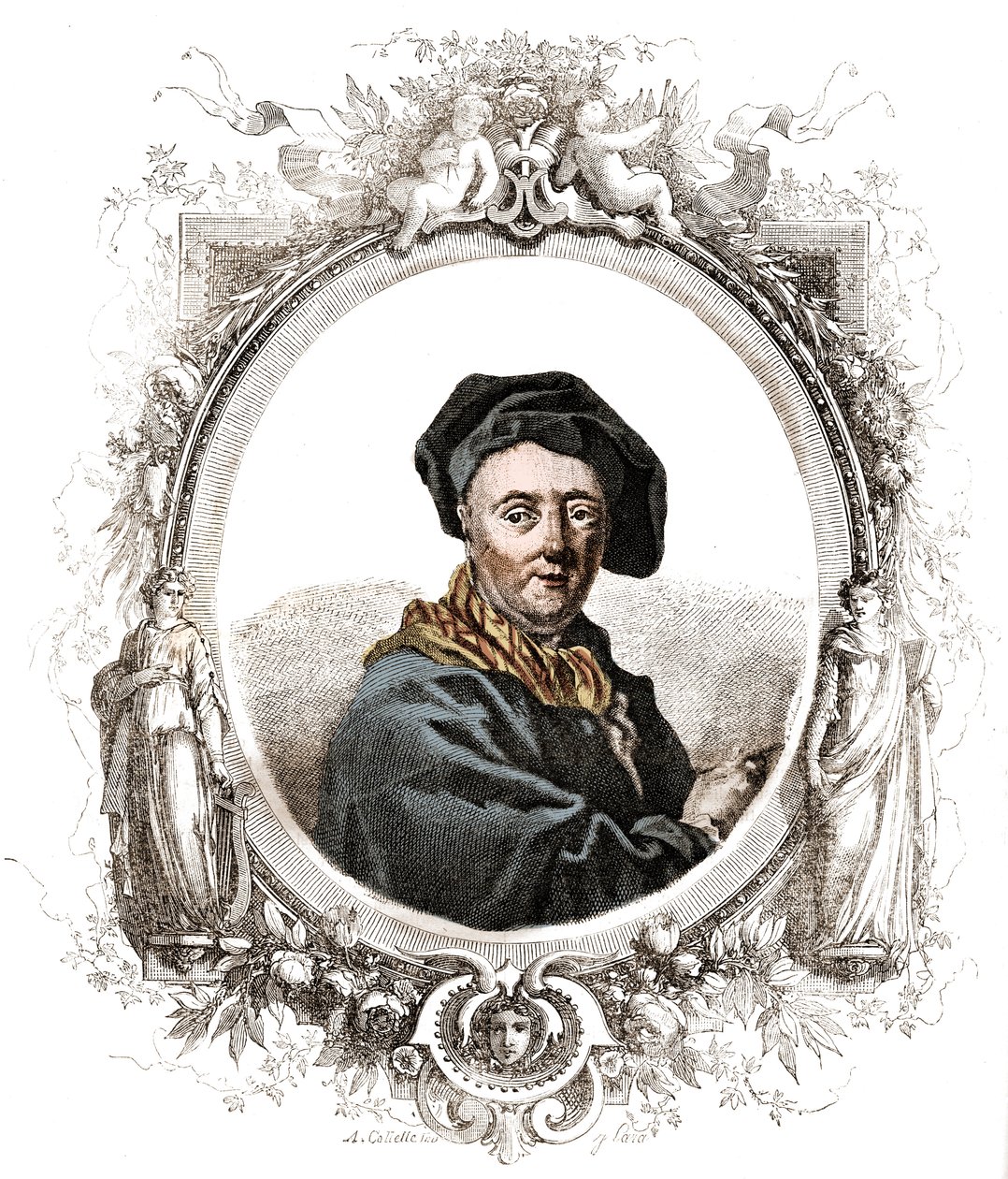 Francia festő Carly von portréjában (101-6). alkotó: Unknown artist