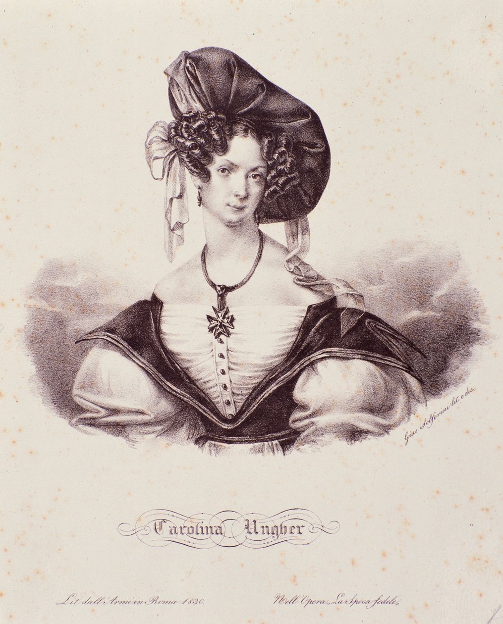 Caroline Ungher (Unger) portréja (metszet) alkotó: Unknown artist