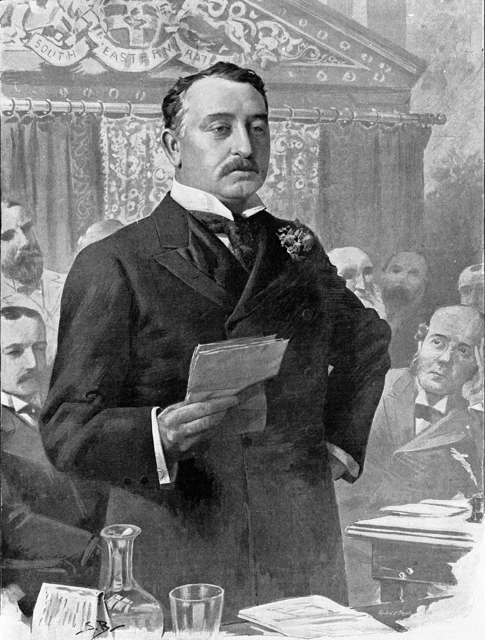 Cecil John Rhodes (1853-1902) brit üzletember és gyarmati adminisztrátor portréja. alkotó: Unknown artist