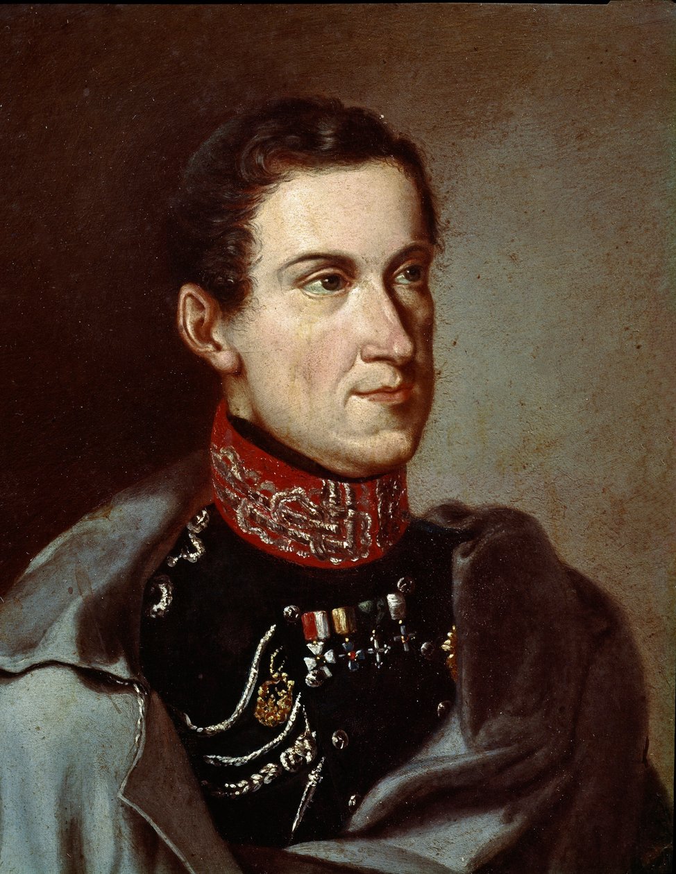 A szardíniai Charles Albert (Charles Albert) (vagy Carlo Alberto di Savoia) portréja (1798-1849) Névtelen festmény. 1832 körül. Római Risorgimento Múzeum alkotó: Unknown artist