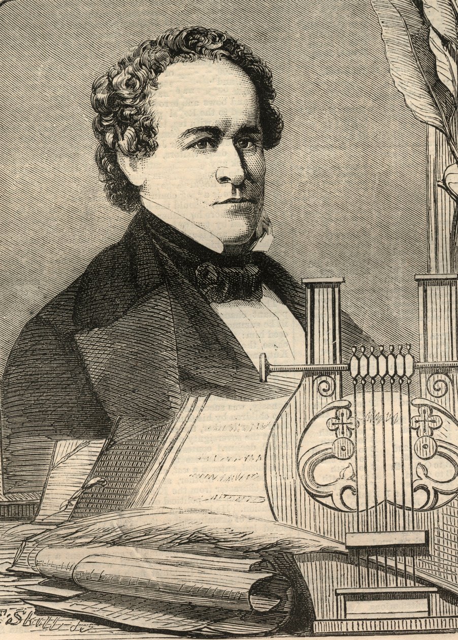 Charles Anthon (1797-1867) amerikai professzor portréja. Metszet az 1858. január 23-i „” The illustrated London News”-ba. alkotó: Unknown artist