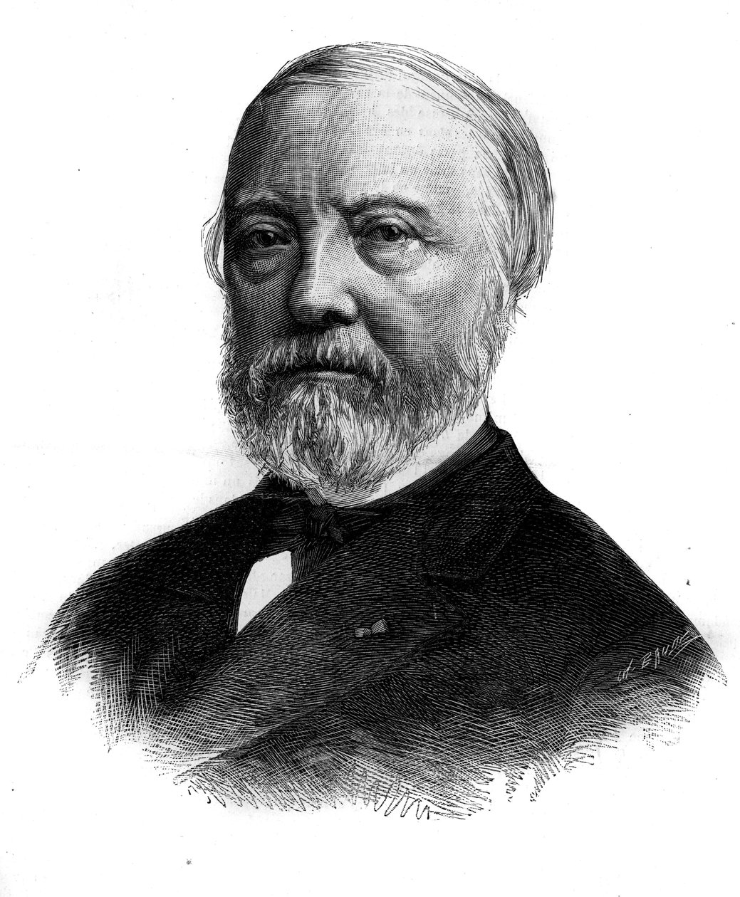 Charles Blanc (1813-1882) francia művészetkritikus és akadémikus portréja. Szalagmetszet: „” Le Monde Illustré”” 1294. szám, 1882. január 21. alkotó: Unknown artist