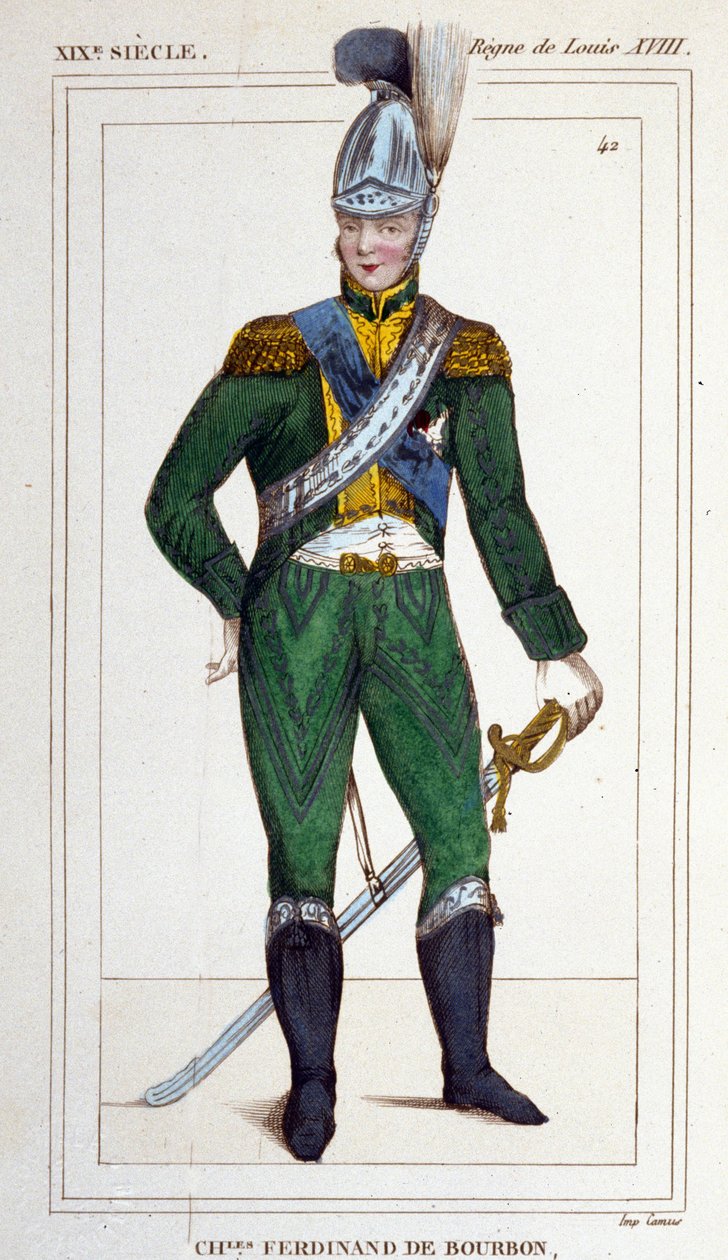 Charles Ferdinand de Bourbon (Berry hercege) portréja 1778-1820. alkotó: Unknown artist