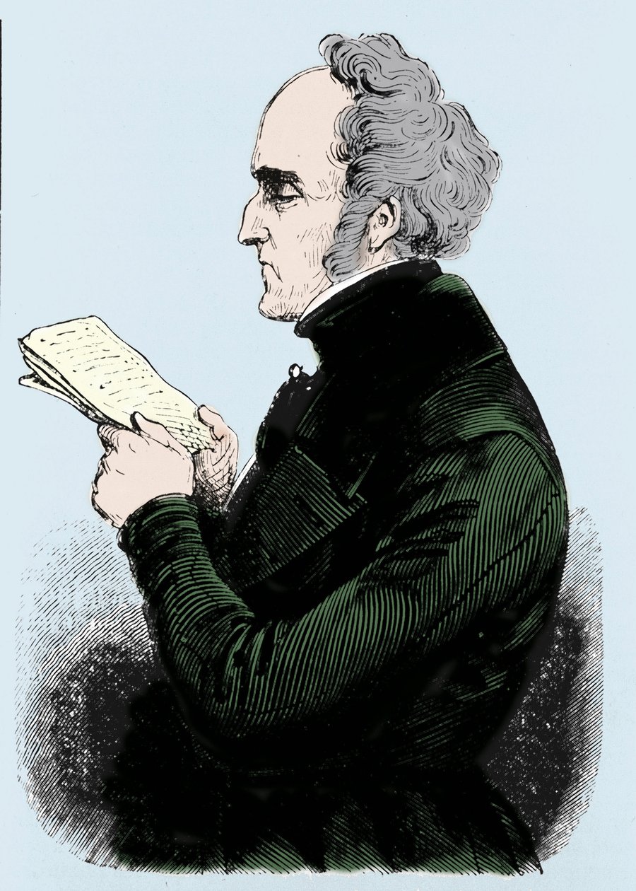 Charles Fourier (1772-1837) francia szocialista teoretikus portréja. századi metszet. alkotó: Unknown artist