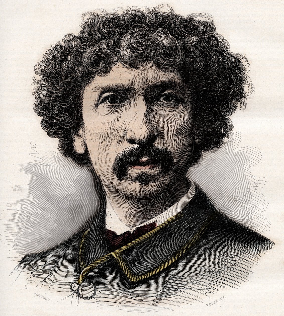 Charles Garnier (1825-1898) francia építész portréja – metszet a „La musique populaire”” illusztrált hetilapba – 1882 alkotó: Unknown artist