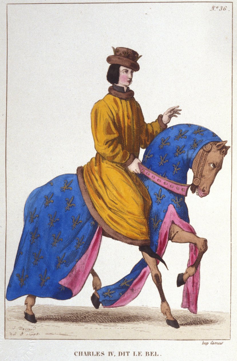 IV. Bél Károly (kb. 1294 - 1328), francia és navarrai király portréja, 1830. alkotó: Unknown artist