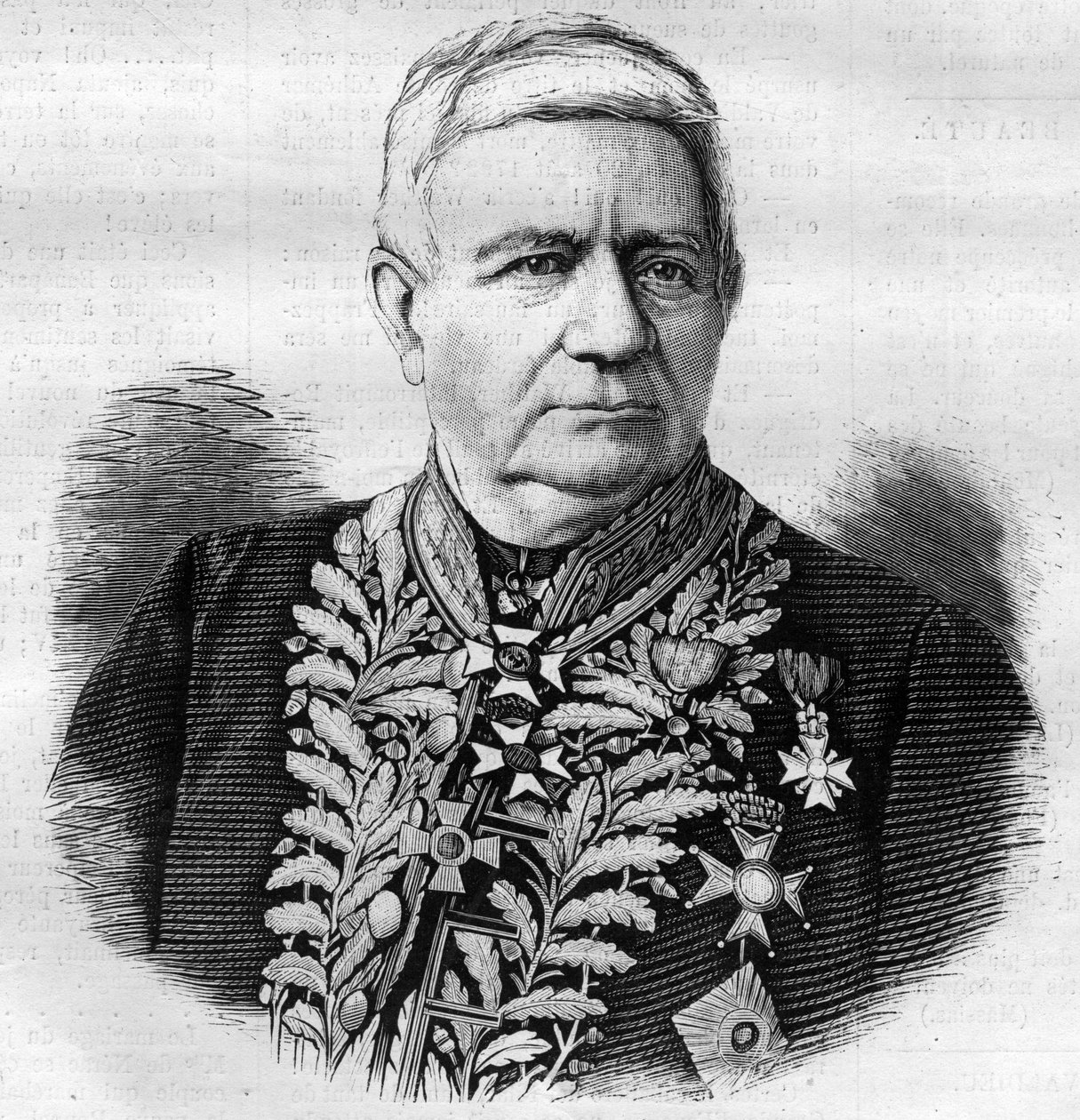 Charles Joseph Pascal de Luesemans (1808-1882) belga politikus portréja - 1882-es metszet alkotó: Unknown artist