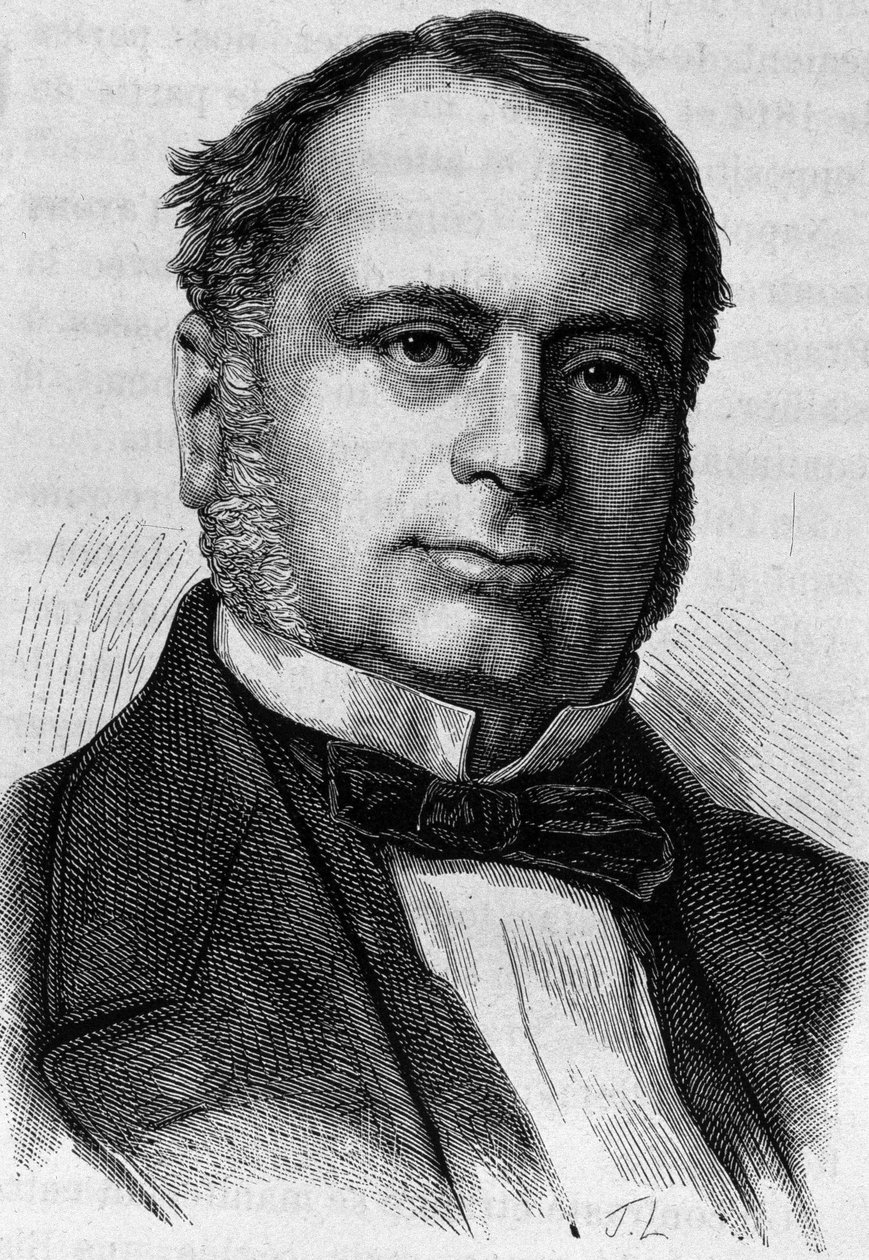 Charles Valletta (? - 1881) portréja. század végi metszet a „Histoire de France”-ban, H. Martin. alkotó: Unknown artist