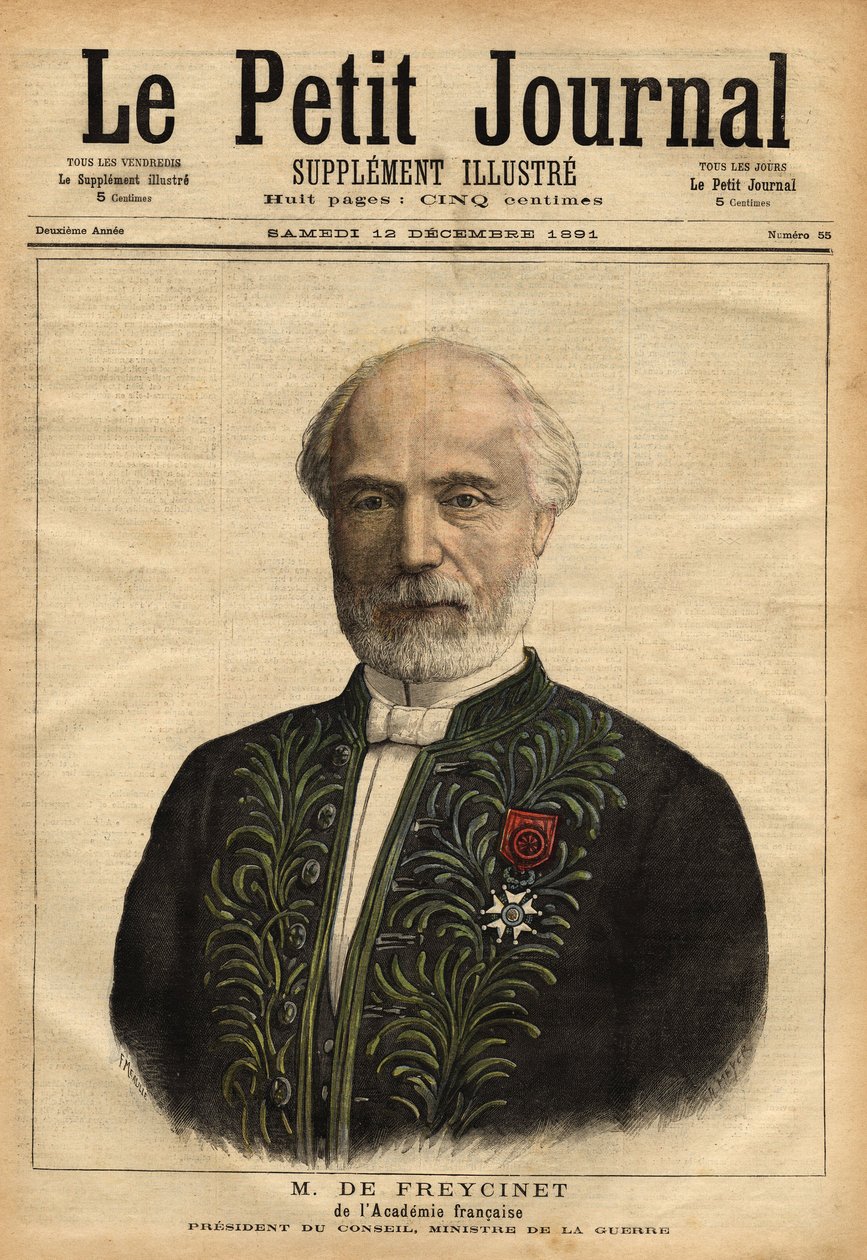 Charles de Freycinet (1828-1923) mérnök, az Academie des Sciences (1882) és az Academie Francaise (1890) tagja, politikus, a Tanács többszörös elnöke (1879-1880) portréja alkotó: Unknown artist