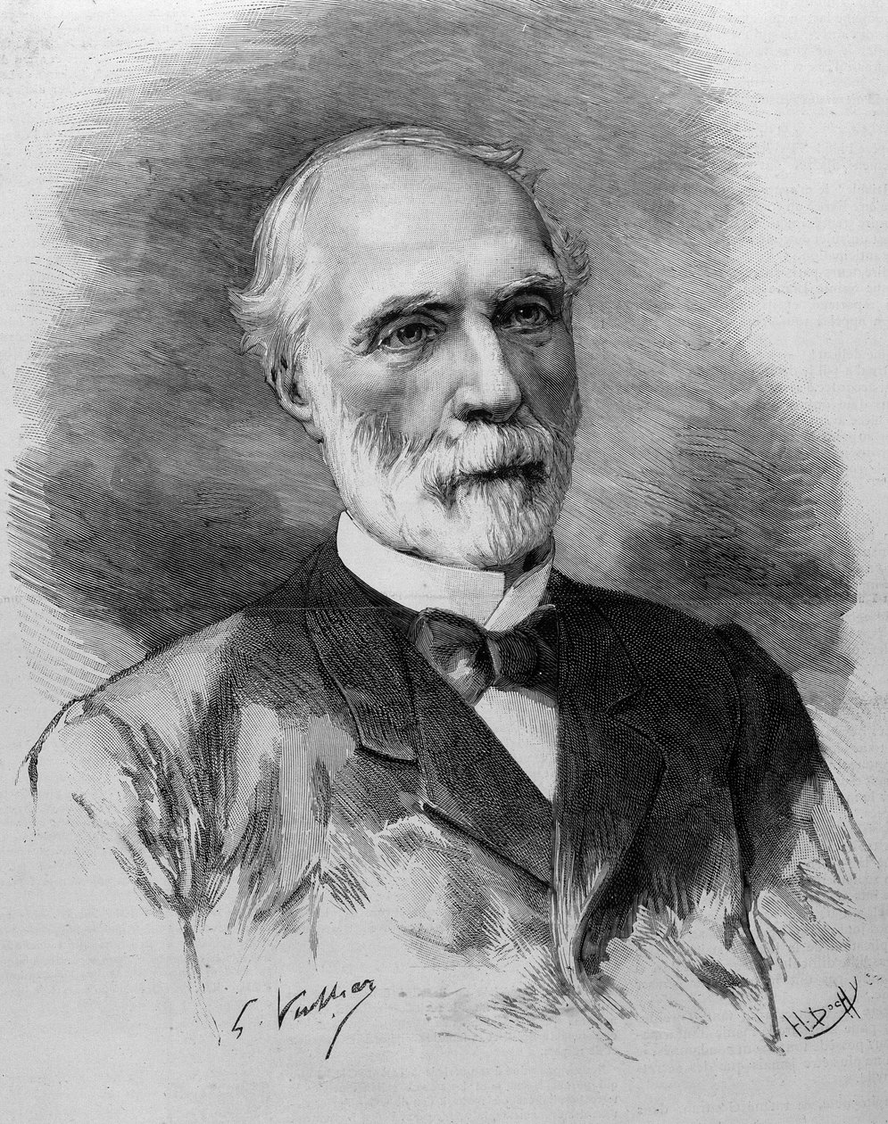 Charles de Freycinet (1828-1923), a Minisztertanács elnökének portréja. századi metszet. alkotó: Unknown artist