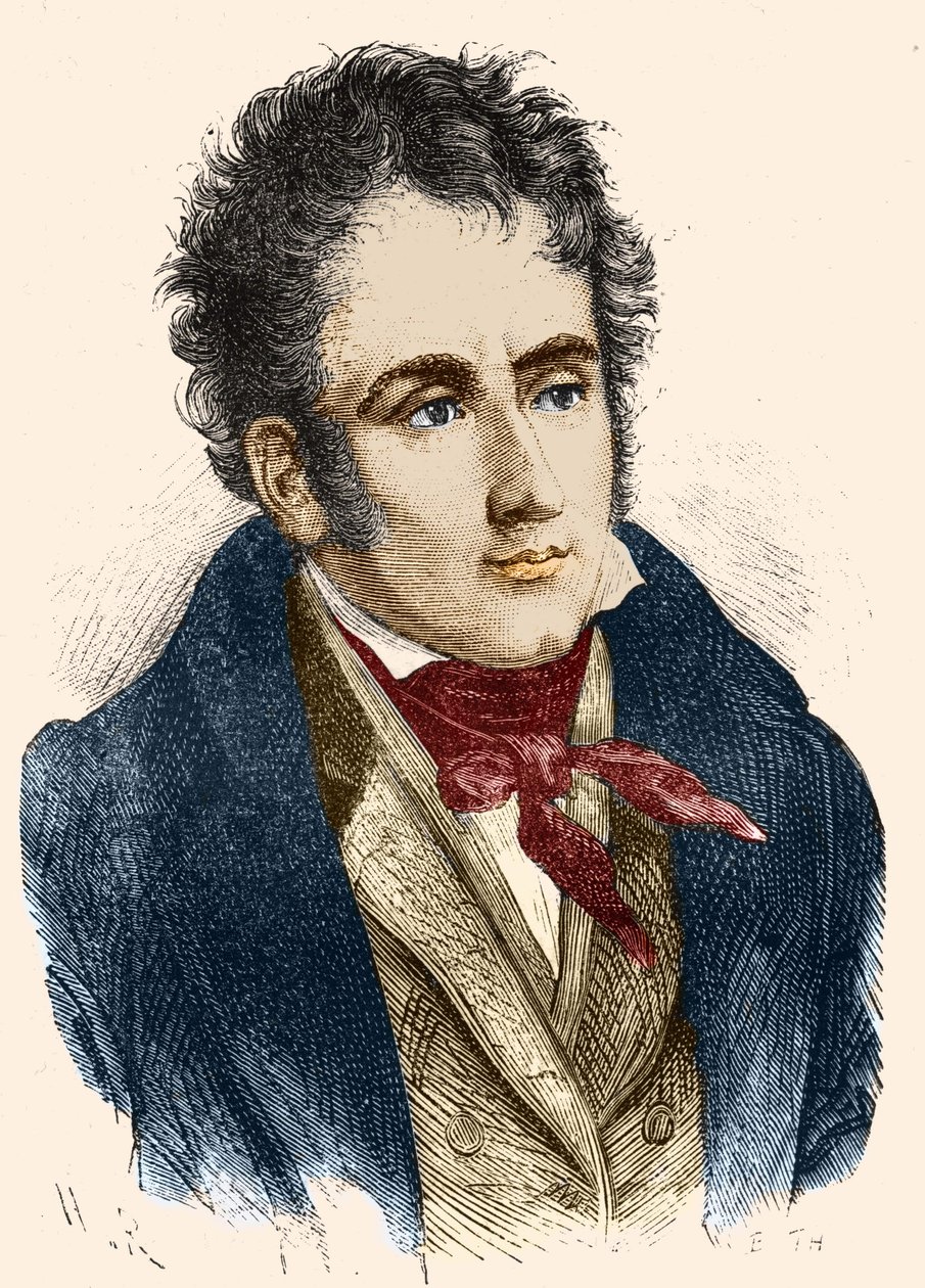 Chateaubriand portréja. Gravírozás sd. 19. század. alkotó: Unknown artist