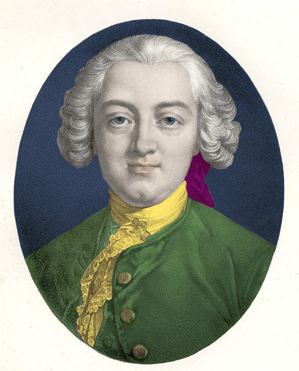 Claude Adrien Helvétius (1715 - 1771) francia filozófus portréja. alkotó: Unknown artist