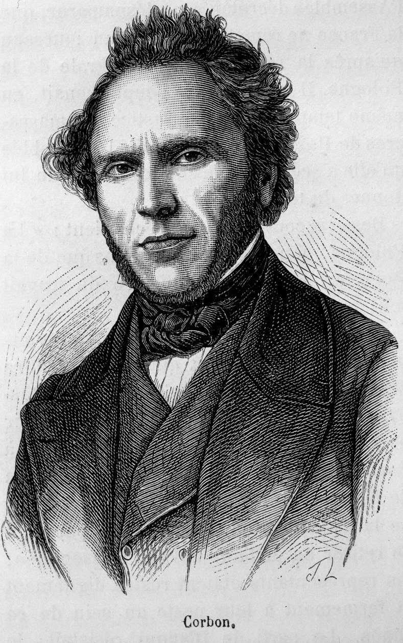 Claude Anthime Corbon (1808-1891) portréja. század végi metszet a „Histoire de France”-ban, H. Martin. alkotó: Unknown artist