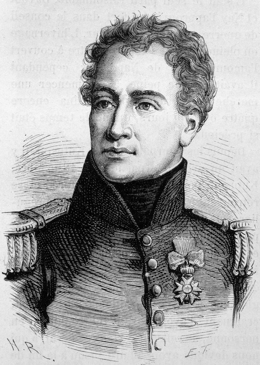 Claude Francois de Malet (1754 - 1812) portréja. (Claude-Francois Malet) A 19. század végi metszete H. Martin „Histoire de France” c. alkotó: Unknown artist