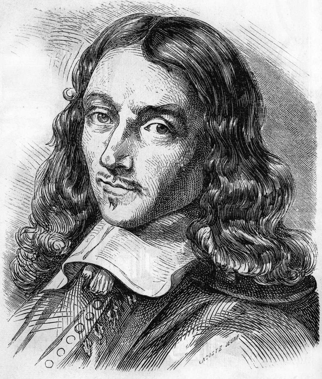 Claude Perrault (1613-1688) francia építész, orvos és fizikus portréja. Metszet 1866-ból. alkotó: Unknown artist
