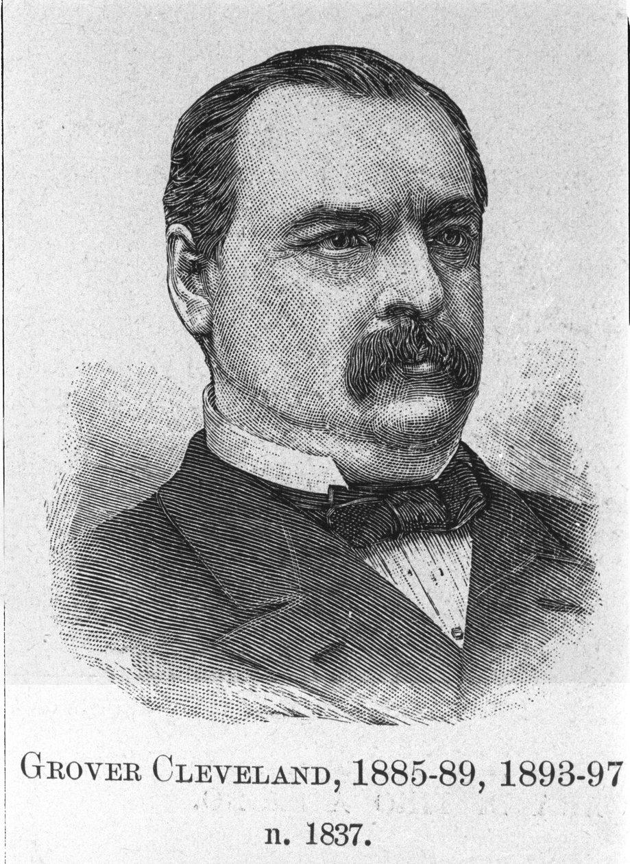 Cleveland Grover (1837-1908) amerikai államférfi portréja. alkotó: Unknown artist