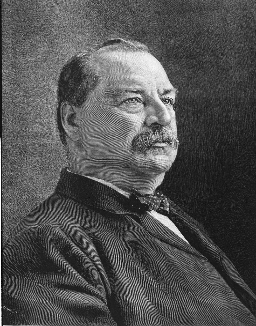 Cleveland Grover (1837-1908) amerikai államférfi portréja. alkotó: Unknown artist