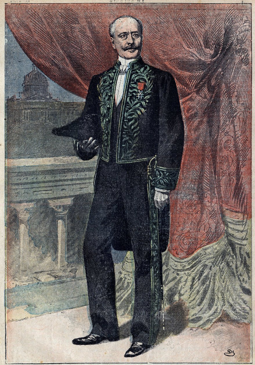 Albert de Mun gróf (1841-1914), francia politikus, esszéista és katona portréja, amikor 1898. március 10-én belépett az Academy Francaise-ba. Illusztráció a március 20-i „” Le Pelerin”-ben alkotó: Unknown artist