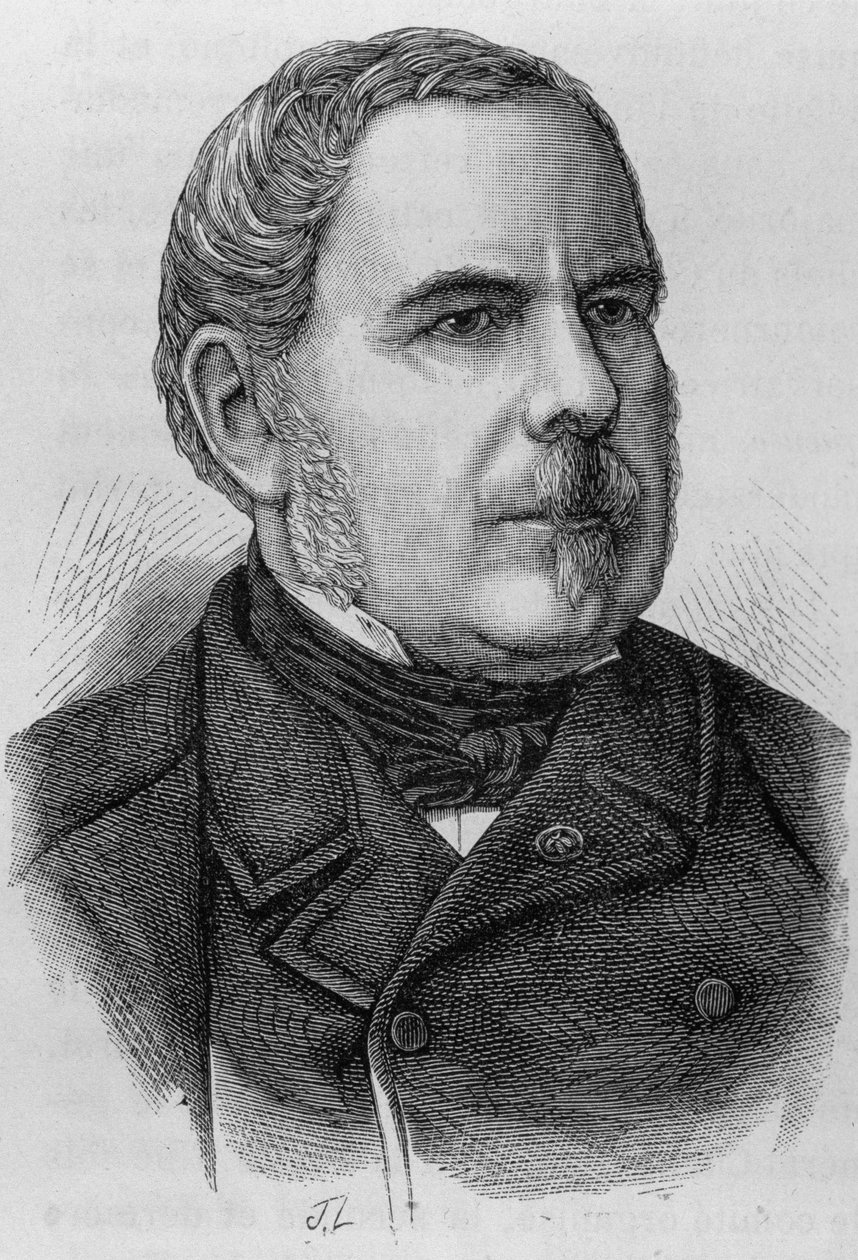 Daru Napóleon gróf portréja (? - 1889). század végi metszet a „Histoire de France”-ban, H. Martin. alkotó: Unknown artist