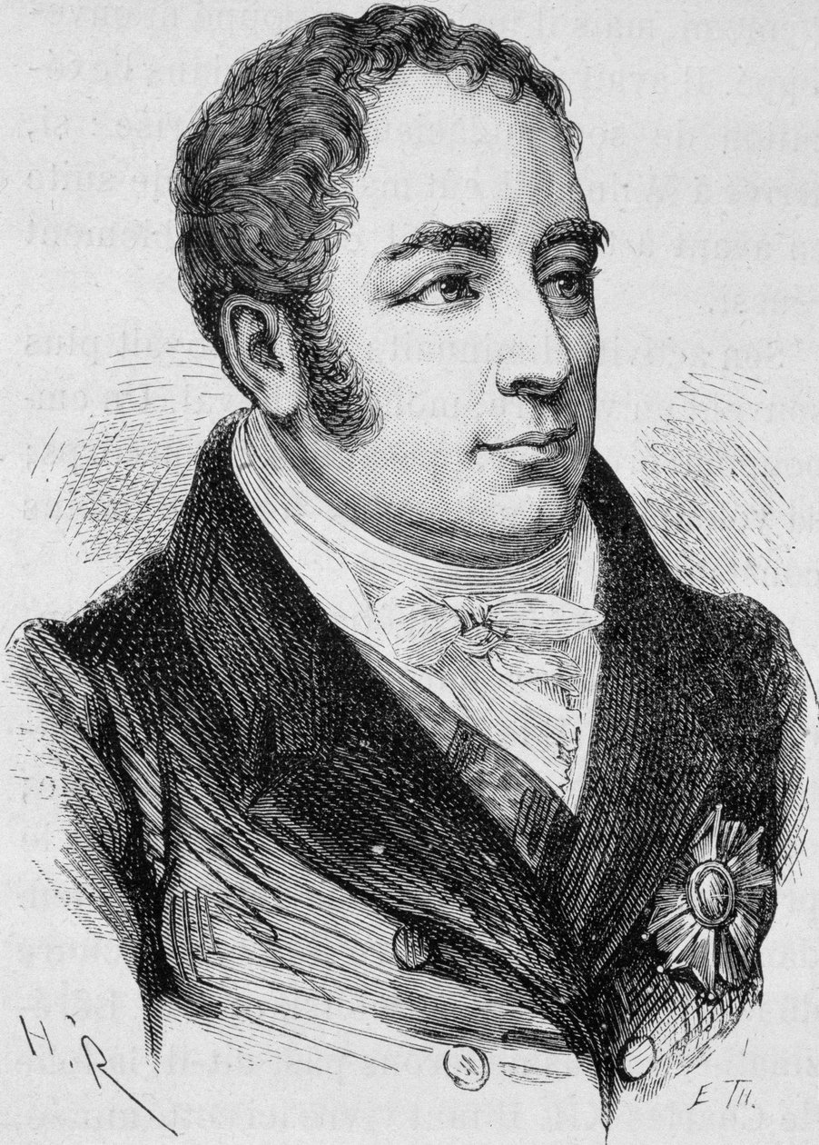 Pierre Bruno Daru gróf portréja (1767 - 1829). század végi metszet a „Histoire de France”-ban, H. Martin. alkotó: Unknown artist