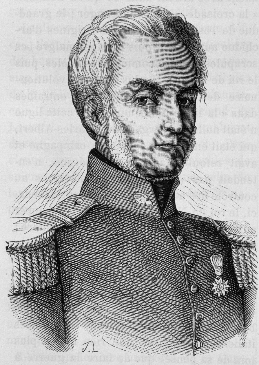 Courtais portréja. A 19. század végi metszet a „Histoire de France”-ban, H. Martintól. alkotó: Unknown artist