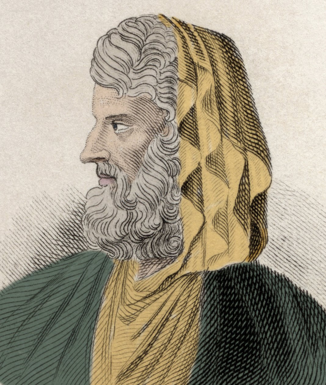 Transfuge Denys (Dionüsziosz vagy Hérakleusi Dionüsziosz) (kb. Kr. e. 330 - Kr. e. 250) görög sztoikus filozófus portréja. századi metszet. alkotó: Unknown artist