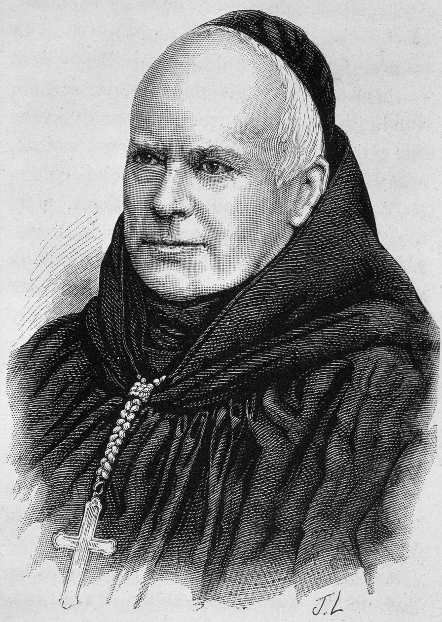 Dom Guéranger portréja (1805 - 1875). század végi metszet a „Histoire de France”-ban, H. Martin. alkotó: Unknown artist