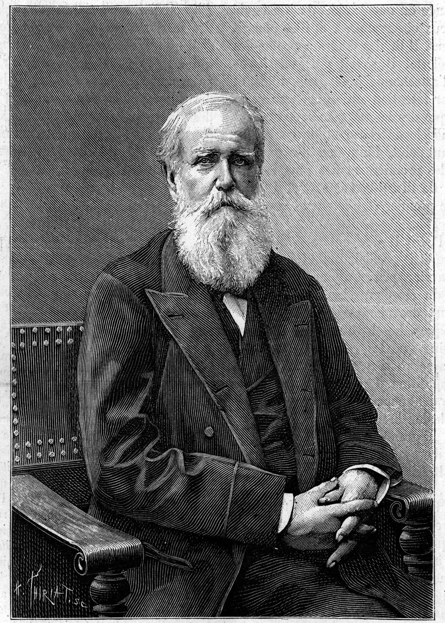 Dom Pedro II. Alcantara (II. Péter) (1825-1891), brazil császár portréja. (Nadar fényképéről). Metszet a „természetbe”: 1891. december 12-i áttekintés a tudományokról és alkalmazásukról a művészetben és az iparban. alkotó: Unknown artist