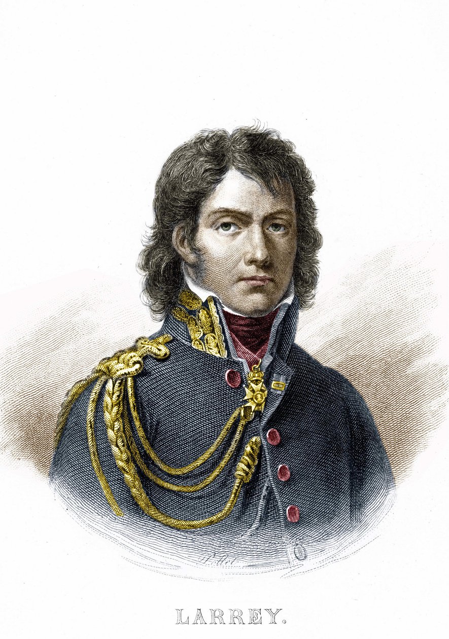 Dominique Jean, Larrey báró (1766-1842), francia katonai sebész és a mentőautó feltalálója portréja. századi metszet. alkotó: Unknown artist