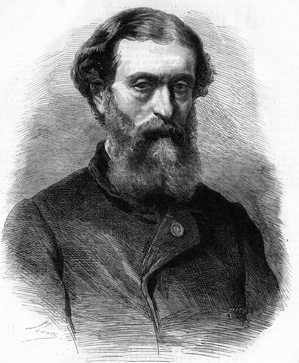 Don Eugenio de Ochoa (1833-1889) spanyol író és politikus portréja. alkotó: Unknown artist