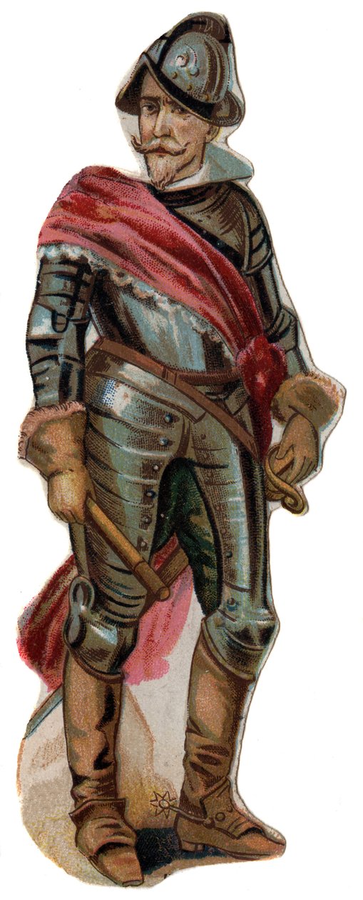 Don Ferdinánd (Fernando) Alvarez de Toledo, Alba (Alba) hercegének (1507-1582) portréja. Kromolitográfia, 19. század vége. alkotó: Unknown artist