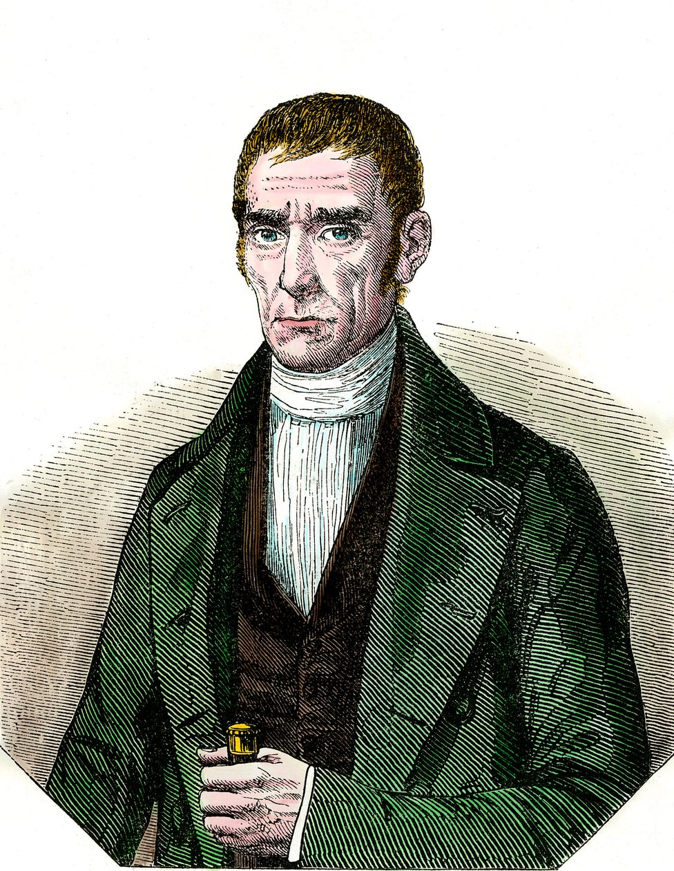 Don Joaquim Suares (1781-1868), az Uruguayi Köztársaság elnökének portréja. századi metszet. Coll. Ki. alkotó: Unknown artist