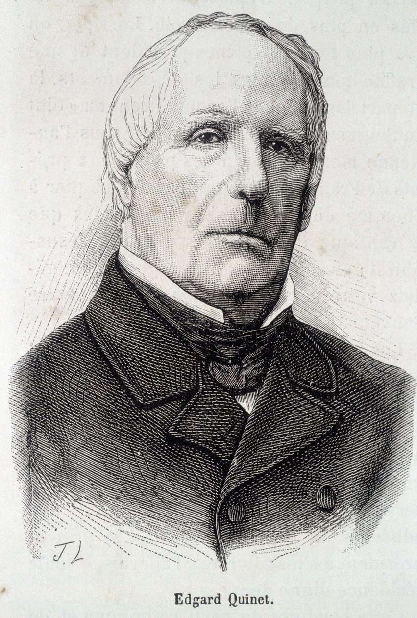 Edgar (Edgard) Quinet francia történész portréja (1803-1875) alkotó: Unknown artist
