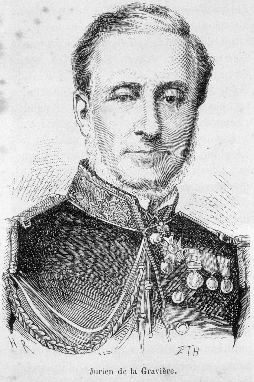 Edmond Jurien de La Graviere (1812-1892), francia admirális portréja. alkotó: Unknown artist