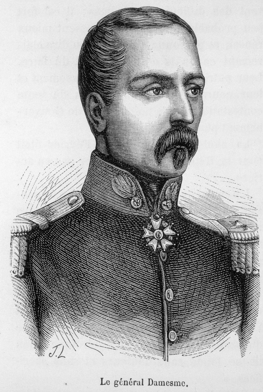 Edouard Adolphe Deodat Marie Daesme (1807-1848), francia katona portréja. alkotó: Unknown artist