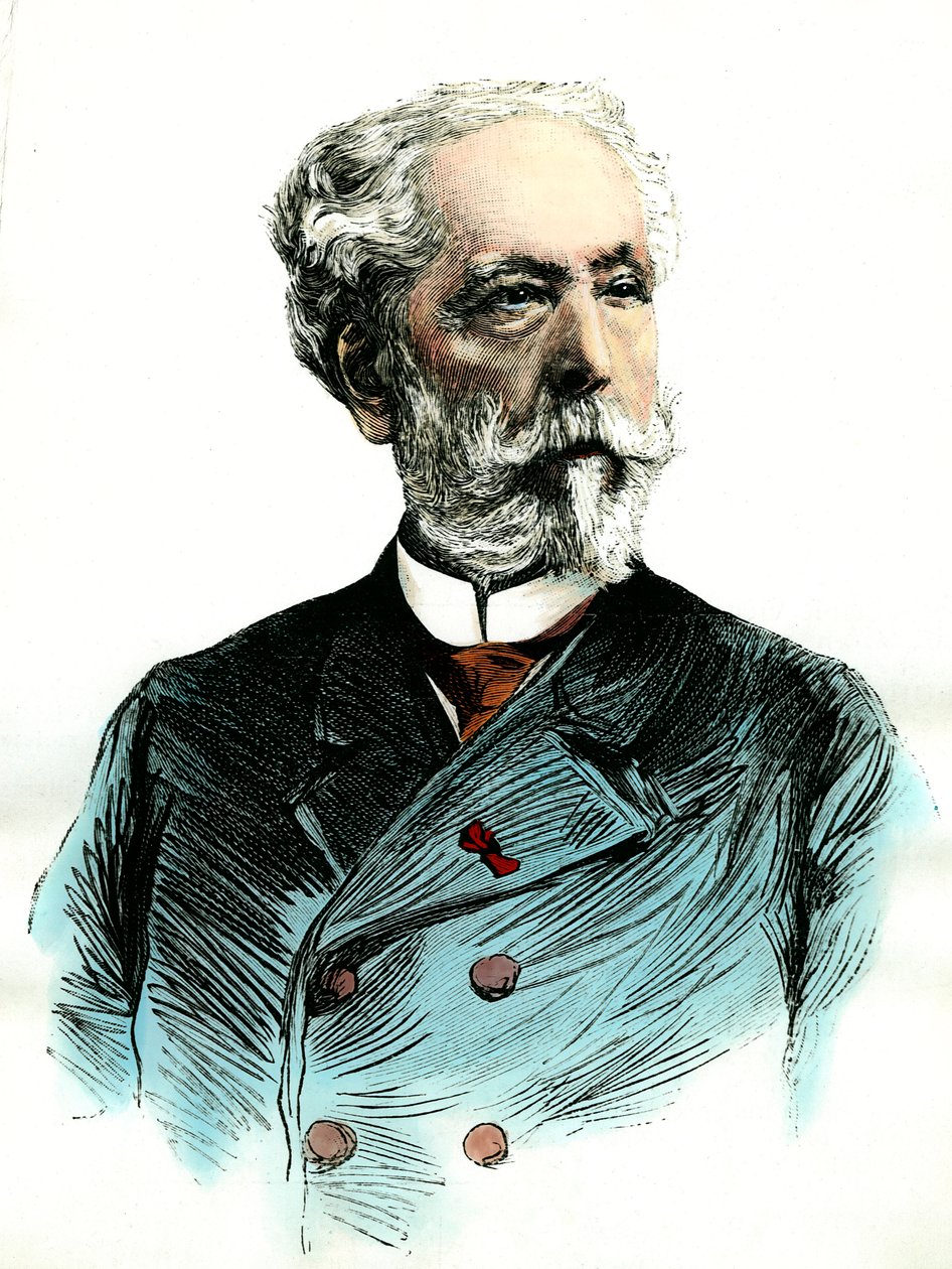 Edouard Lalo (1823-1892) francia zeneszerző portréja. századi magángyűjtemény metszete alkotó: Unknown artist