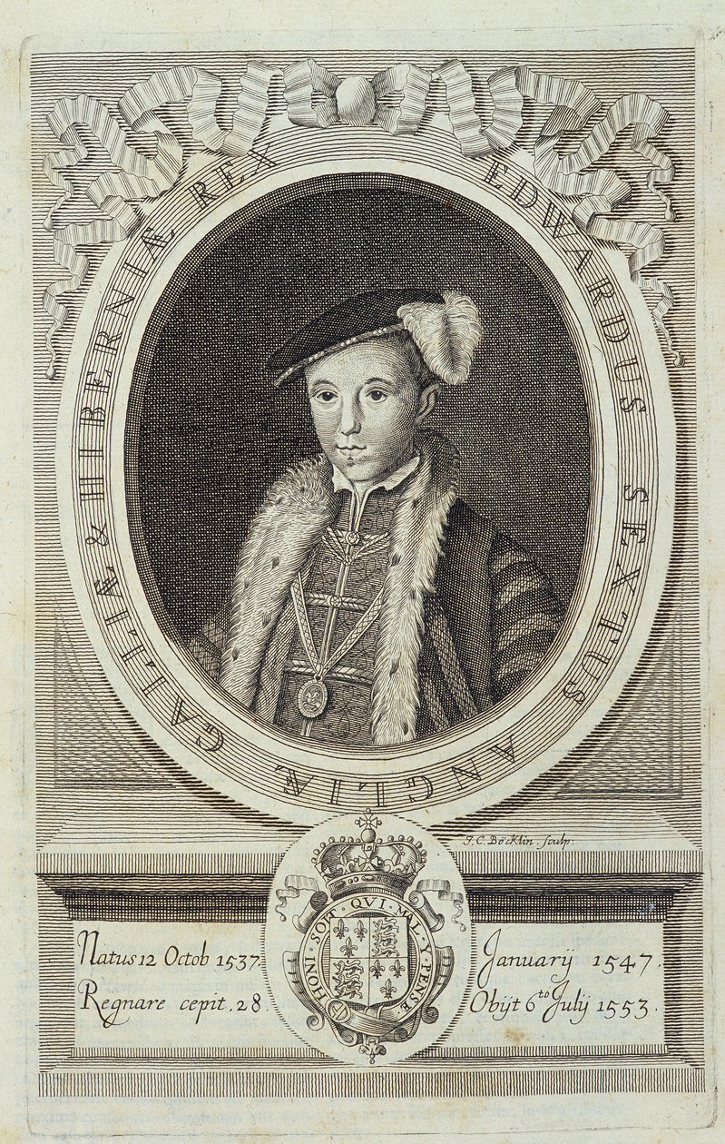 VI. Edward portréja "Az anglikán egyház reformációjának története...", Genf alkotó: Unknown artist