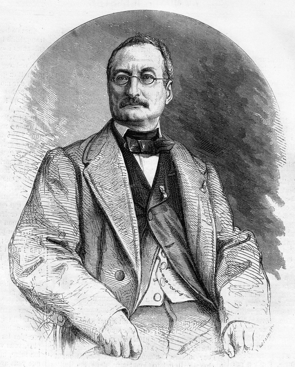 Elie Berthet 19. századi francia író portréja. alkotó: Unknown artist