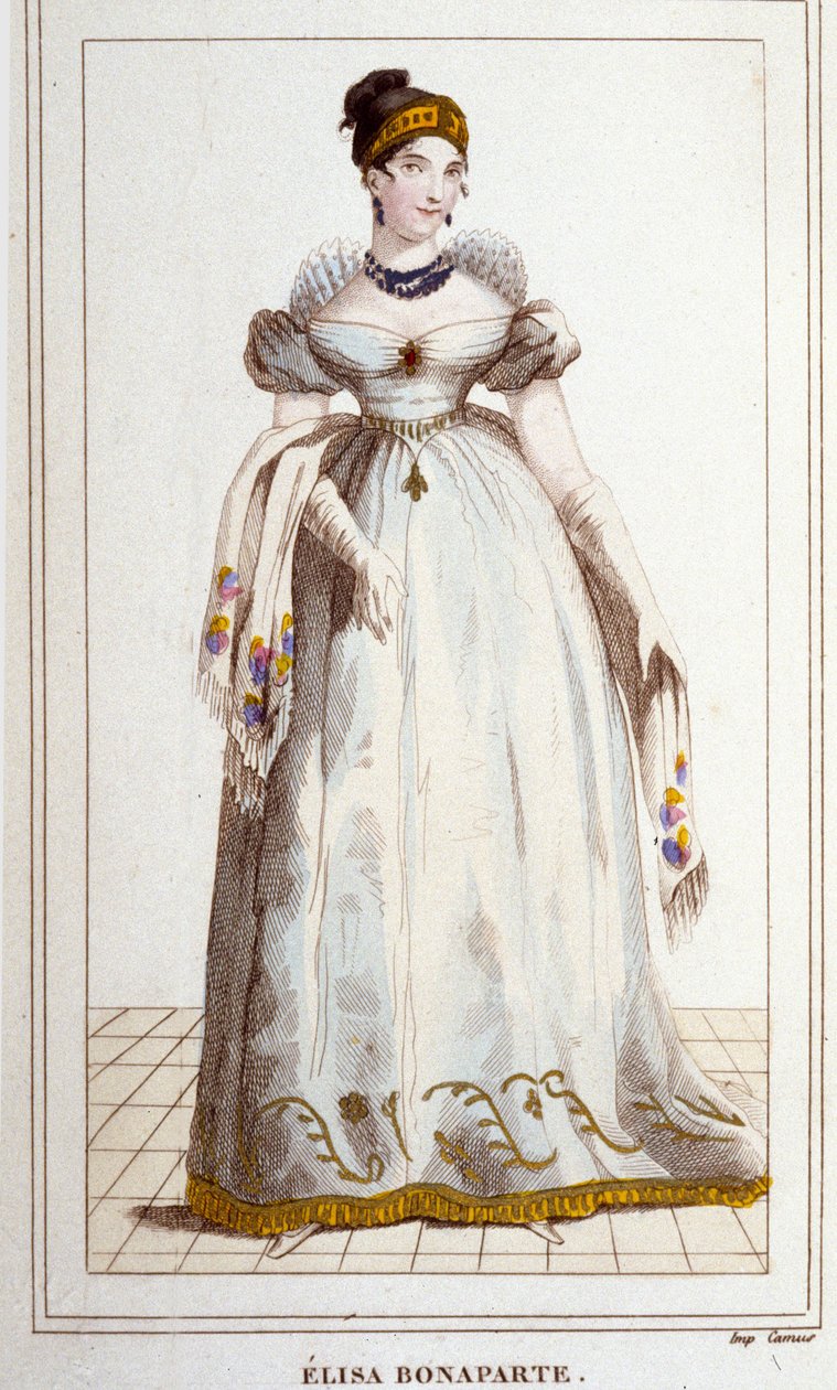 Elisa Bonaparte portréja (Maria Anna dit Eliza alkotó: Unknown artist