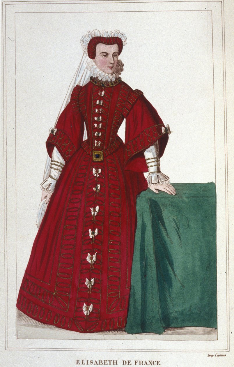 Francia Erzsébet portréja 1545 - 1568 II. Henrik lánya és Medici Katalin (Caterina de Medici) 1830-as metszet alkotó: Unknown artist