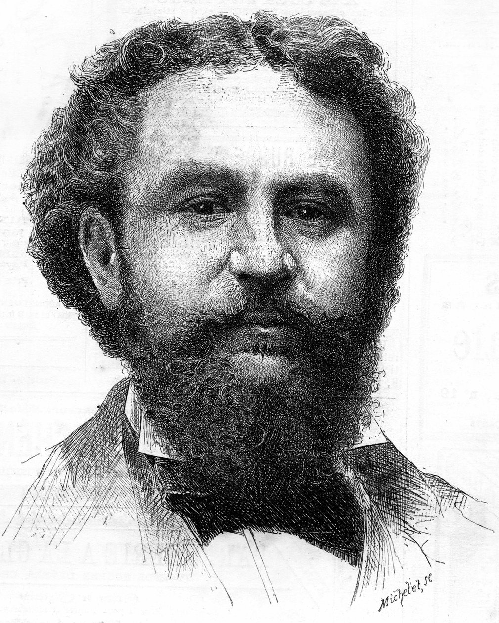 Emile Bergerat (1845-1923) francia író portréja. alkotó: Unknown artist