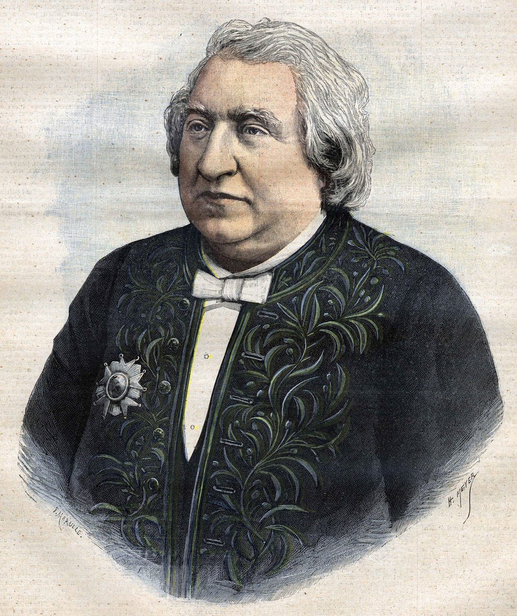 Ernest Renan portréja akadémikus ruhában alkotó: Unknown artist