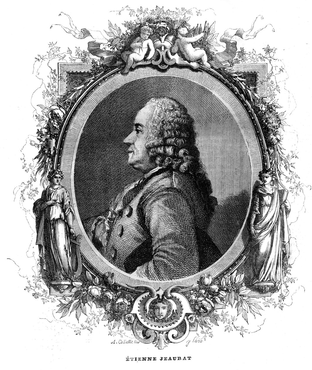 Etienne Jeaurat (1699-1789) francia festő és karikaturista portréja. alkotó: Unknown artist