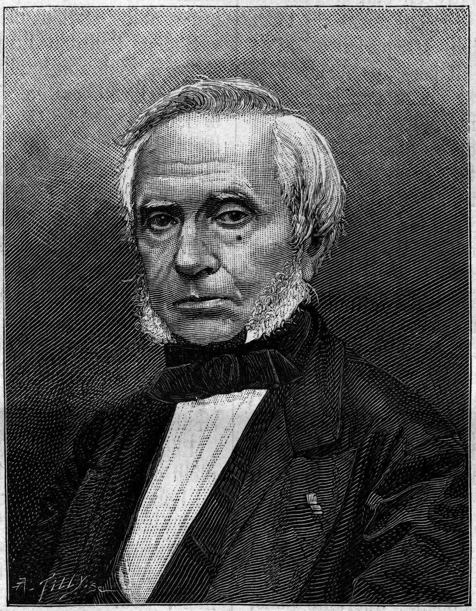 Eugene Bourdon (1808-1884), francia mérnök, a nyomásmérő Bourdon manométer feltalálójának portréja. Gravírozás a „természetben”. A tudomány áttekintése és alkalmazása a művészetben és az iparban. 1884 alkotó: Unknown artist