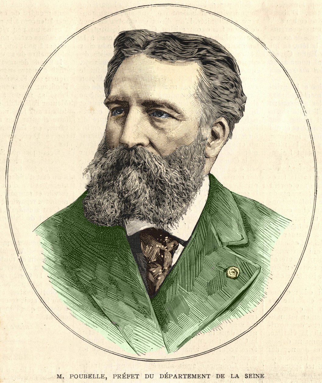 Eugene Rene Poubelle (1831-1907), francia köztisztviselő és Szajna prefektusának portréja. Coll. Bianchetti. alkotó: Unknown artist