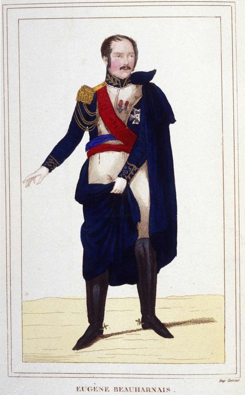 Eugene Rose de Beauharnais portréja mondta Eugene herceg (1781-1824), tábornok, olasz herceg és alkirály. Metszet 1830-ból alkotó: Unknown artist