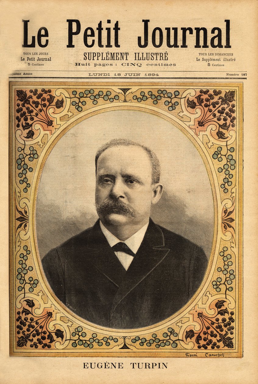 Eugene Turpin (1848-1927) portréja, robbanóanyagokra szakosodott vegyész alkotó: Unknown artist